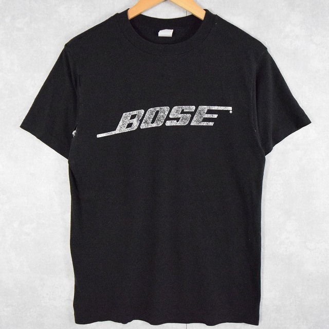 80's BOSE USA製 音響機器メーカー ロゴプリントTシャツ L [112437]