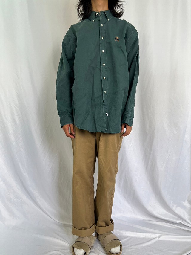 ラルフローレン 緑 BDシャツ 長袖 90s 90年代 | ビンテージ古着屋Feeet 