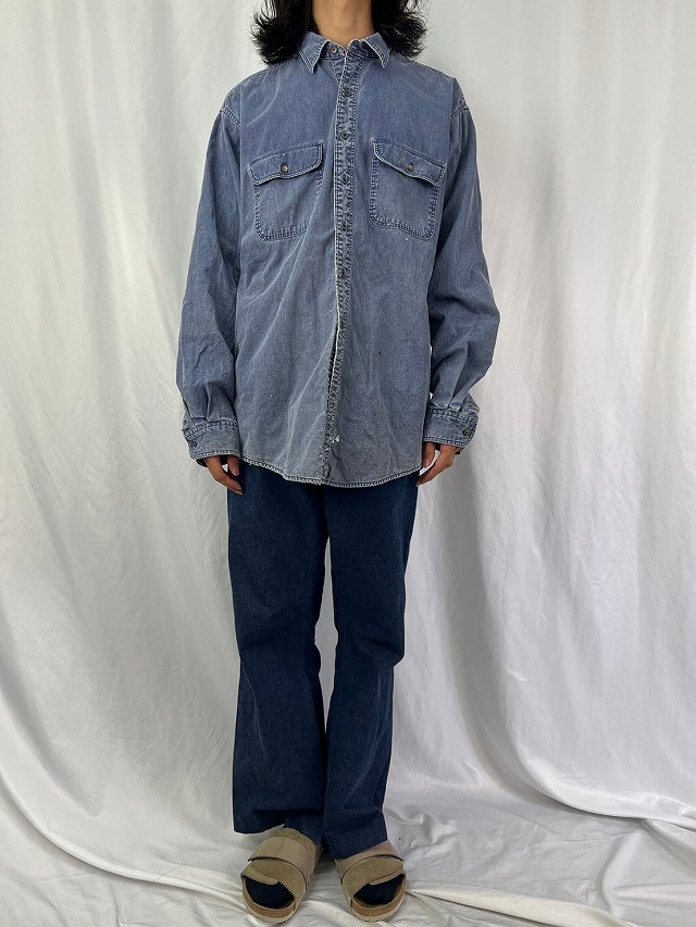 90年代 90s エルエルビーン アメリカ製 インディゴ 長袖 | ビンテージ ...