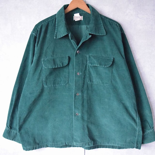 50年代 50s アロー アメリカ製 緑 グリーン ループカラー 長袖 ...