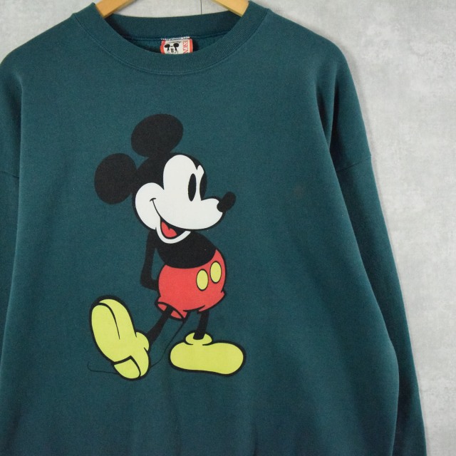 90's Disney MICKEY MOUSE USA製 キャラクタープリントスウェット