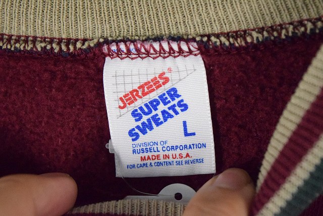 90s USA製 JERZEES 無地 スウェット カーディガン メンズ XL
