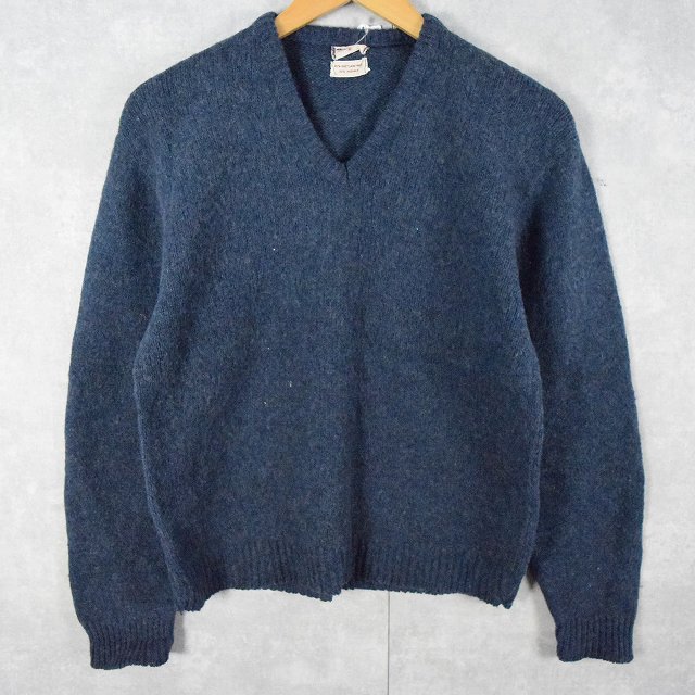 60's McGREGOR USA製 Vネック モヘアシャギーニットセーター M