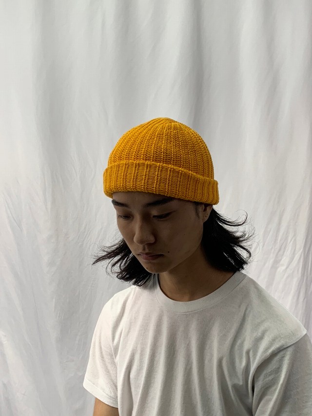 アメリカ製 ニット帽 サマーニット 黄色 イエロー | ビンテージ古着屋