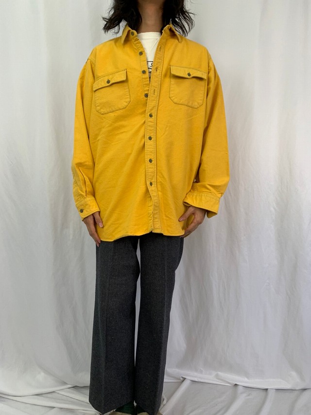 80年代 80s 90年代 90s アメリカ製 エルエルビーン 黄色 イエロー 長袖 