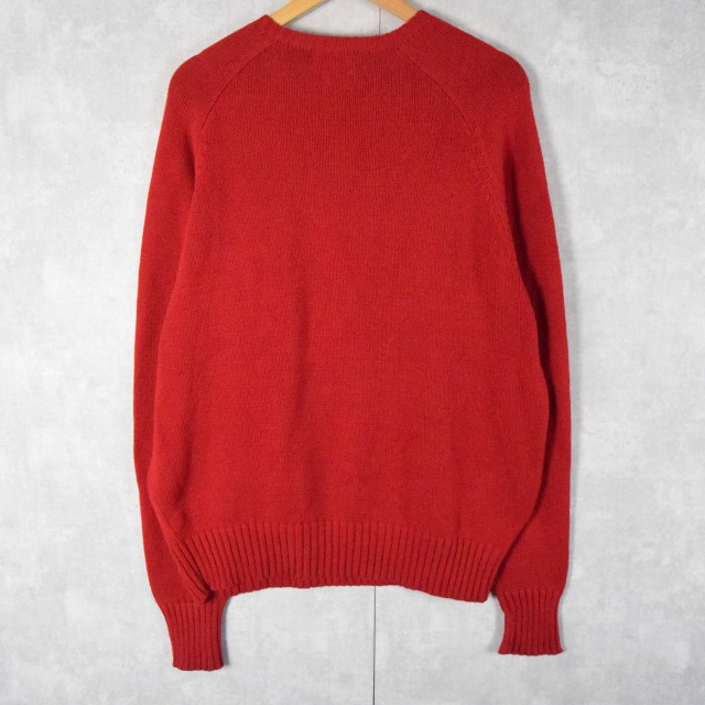 ビンテージ 90s ラルフローレン 赤 キッズ 襟付き ニット セーター