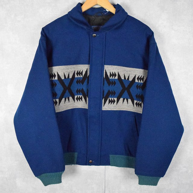 80's PENDLETON USA製 ネイティブ柄 ウールジャケット L