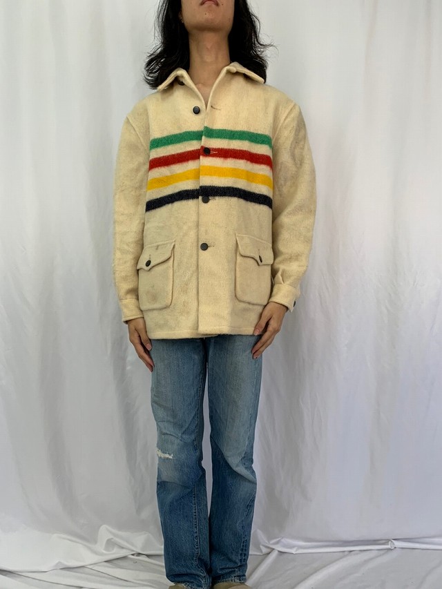 60〜70's HUDSON'S BAY CANADA製 ボーダー柄 ウールジャケット