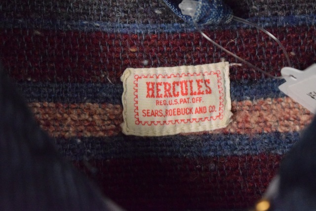 60s HERCULES Outwear by Sears Block Check Black White Wool