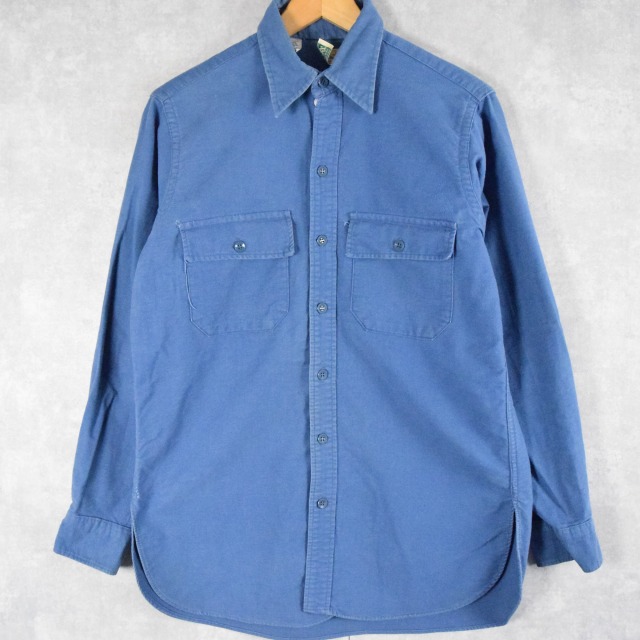 70s 筆記体タグ　L.L.Bean  COTTON SHIRT コットンシャツ