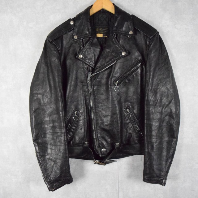 60's Brooks Leather Sportswear ダブルライダースジャケット