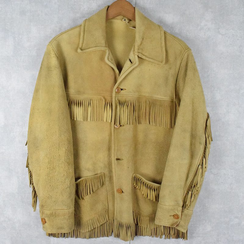 70s VINTAGE jacketフリンジ ジャケット スウェード レザー