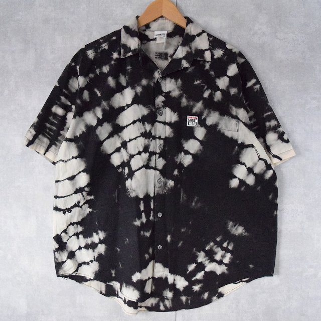 90's VISION STREET WEAR USA製 タイダイ染め コットンシャツ M