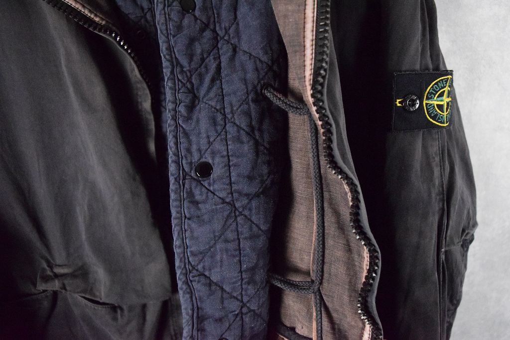 Men's Vintage Stone Island Raso Gommato Burgundy AW 2in1