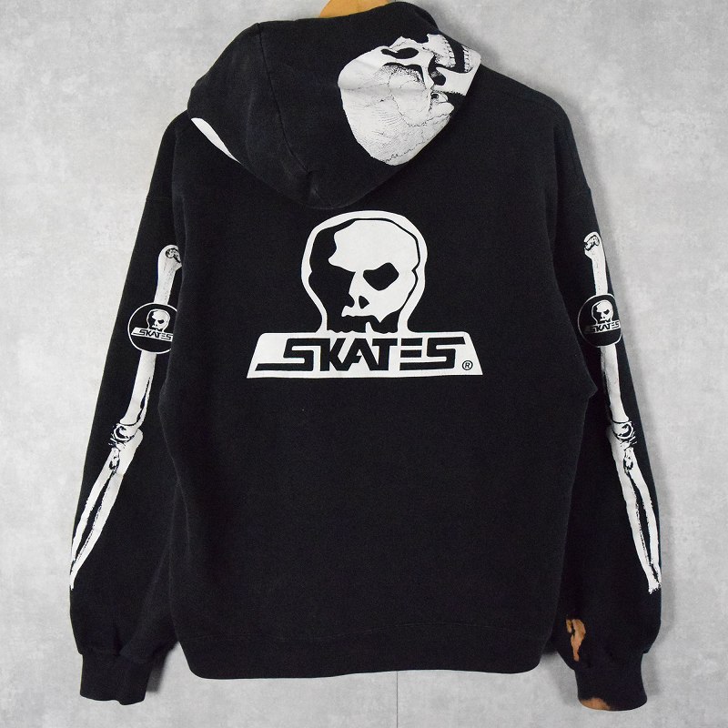 SKULL SKATES ロゴプリントスウェットフーディー L