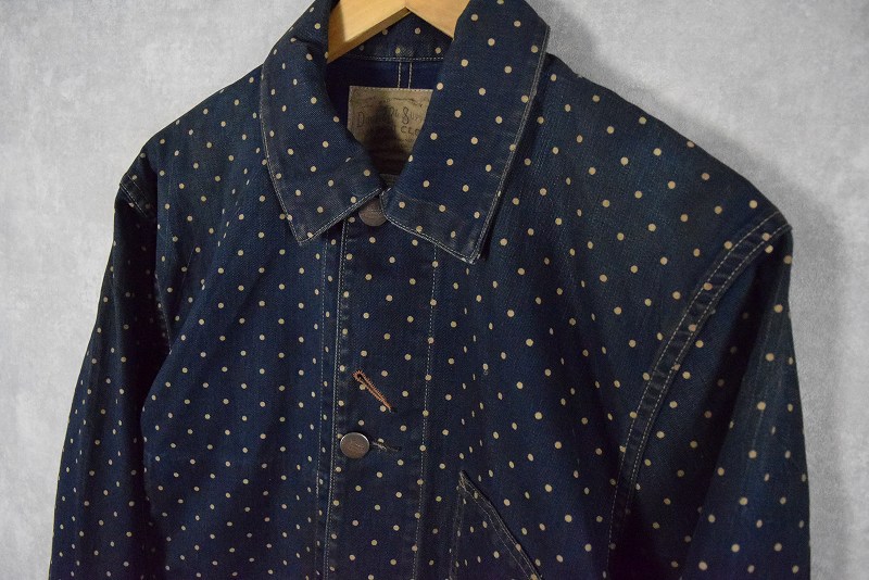 Double RL Supply Co. Indigo cloth USA製 チェンジボタン×変形ポケ カバーオール L