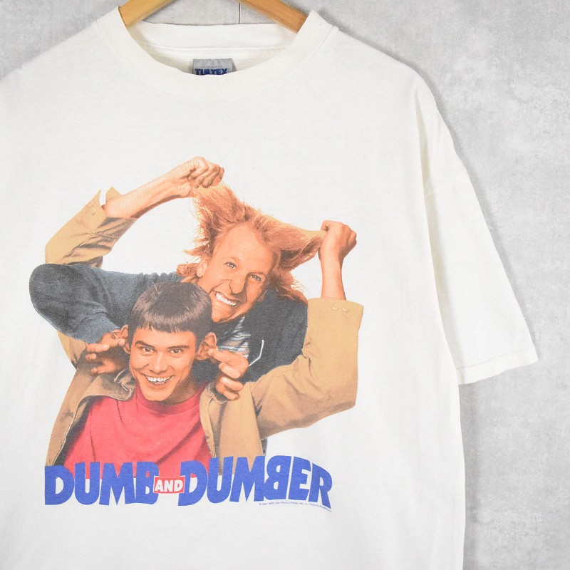 90's DUMB AND DUMBER コメディ映画プリントTシャツ XL