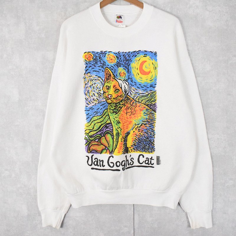90s 90年代 ゴッホ 猫 ねこ アート | ビンテージ古着屋Feeet