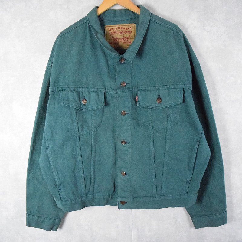 【希少】levis デニムジャケット Gジャン　緑　vintage