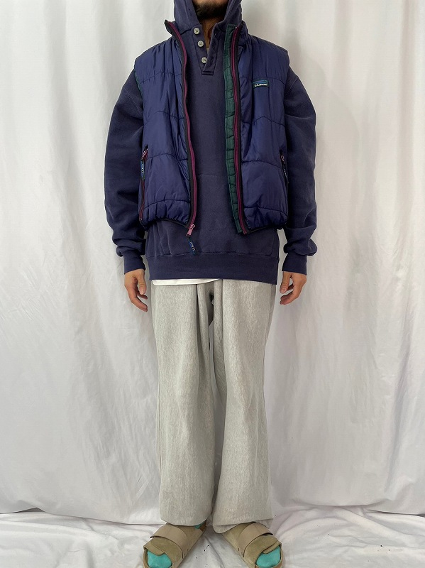 80〜90's L.L.Bean USA製 パッカブル 中綿入り ナイロンベスト XL