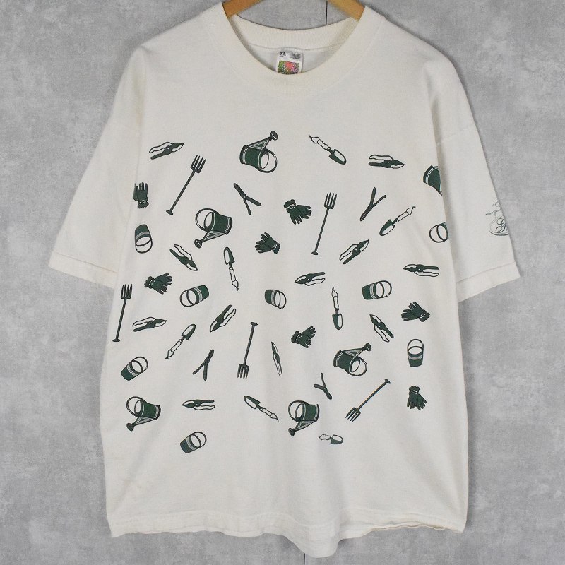 90's The Garden Place USA製 工具プリントTシャツ XL