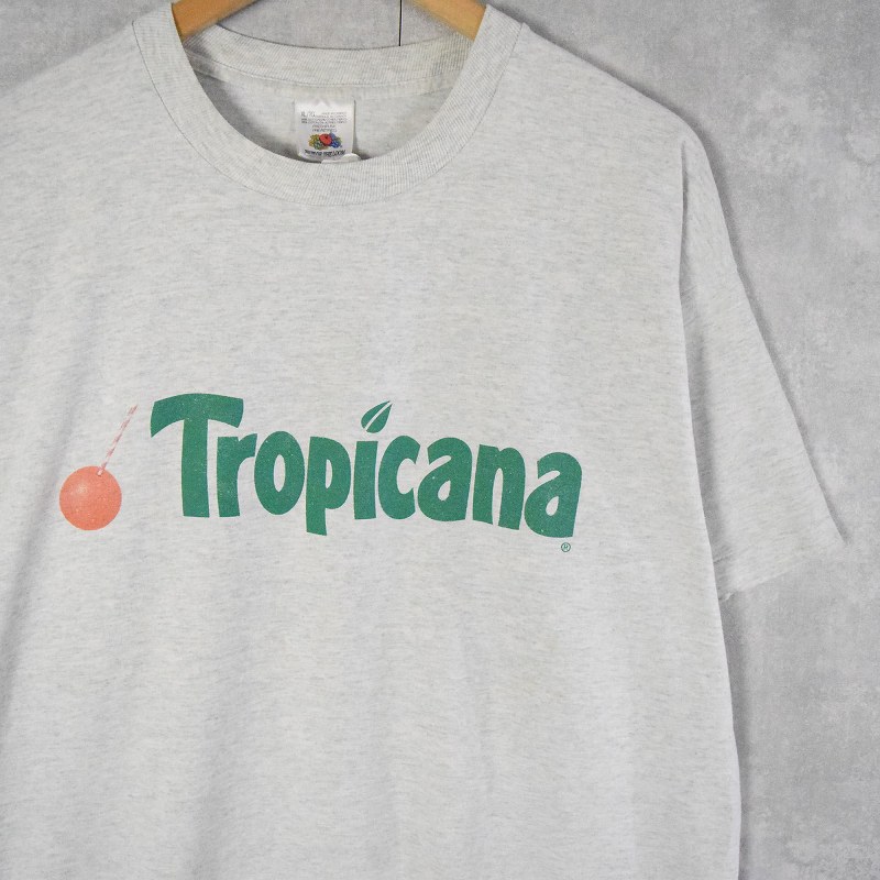 トロピカーナ Tropicana 90年代ヴィンテージ Tシャツ　XL グレー