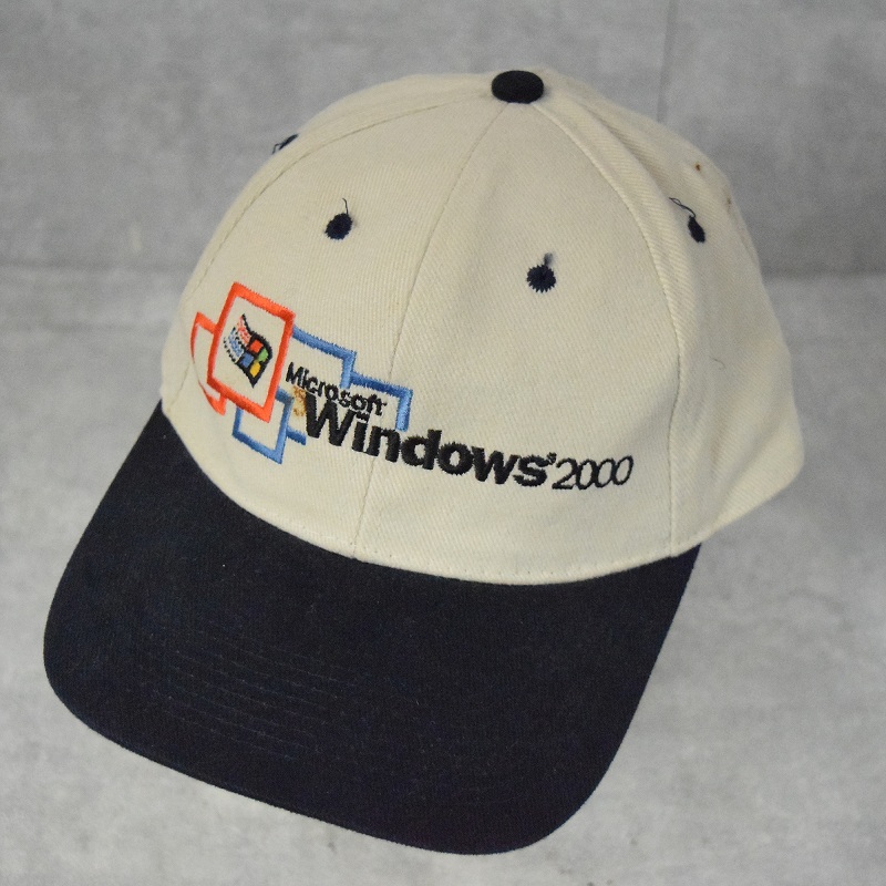 Microsoft Windows' 2000 ロゴ刺繍コットンキャップ