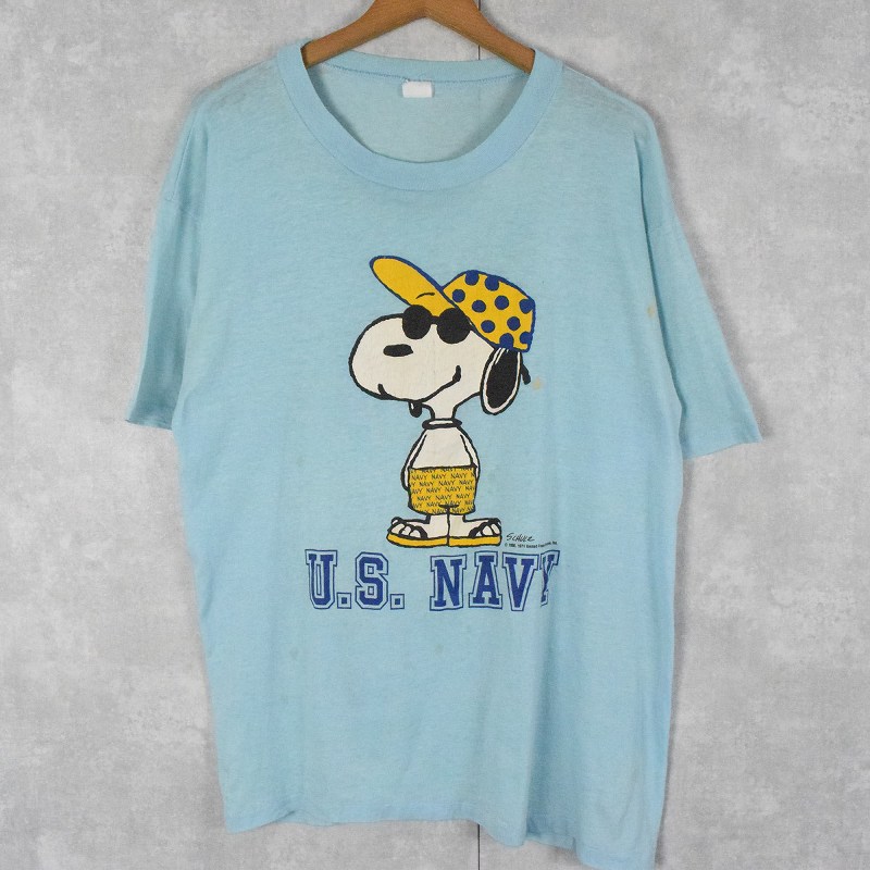 80年代ランク80年代 UNKNOWN SNOOPY スヌーピー キャラクタープリントTシャツ メンズM ヴィンテージ /eaa356053