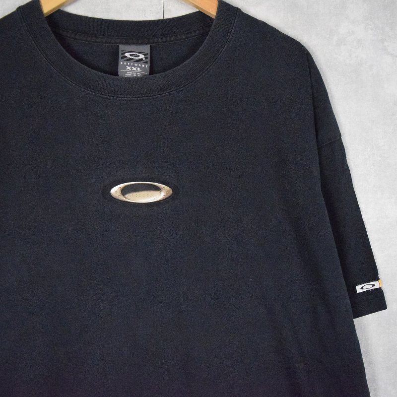 90's〜 OAKLEY USA製 ロゴプリントTシャツ XXL BLACK