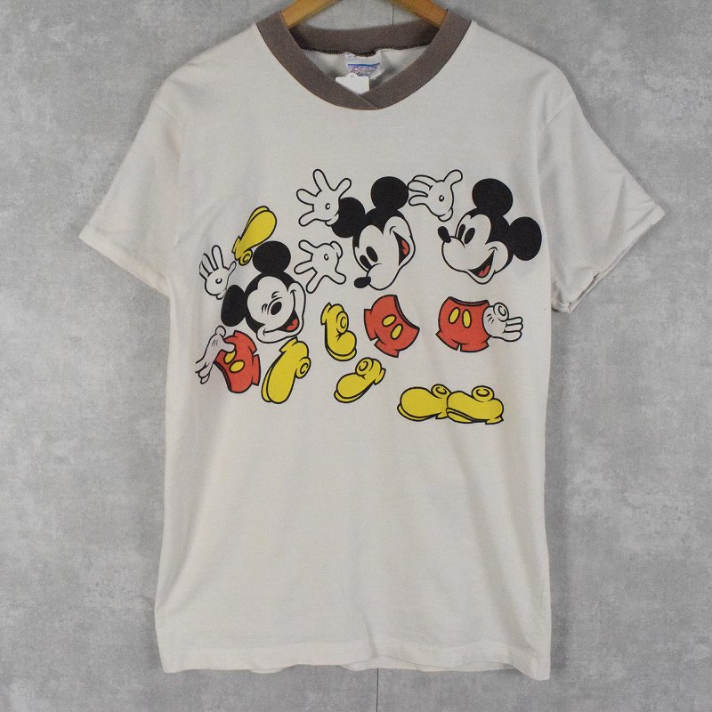 90's Disney MICKEY MOUSE キャラクタープリント リバーシブルデザインTシャツ