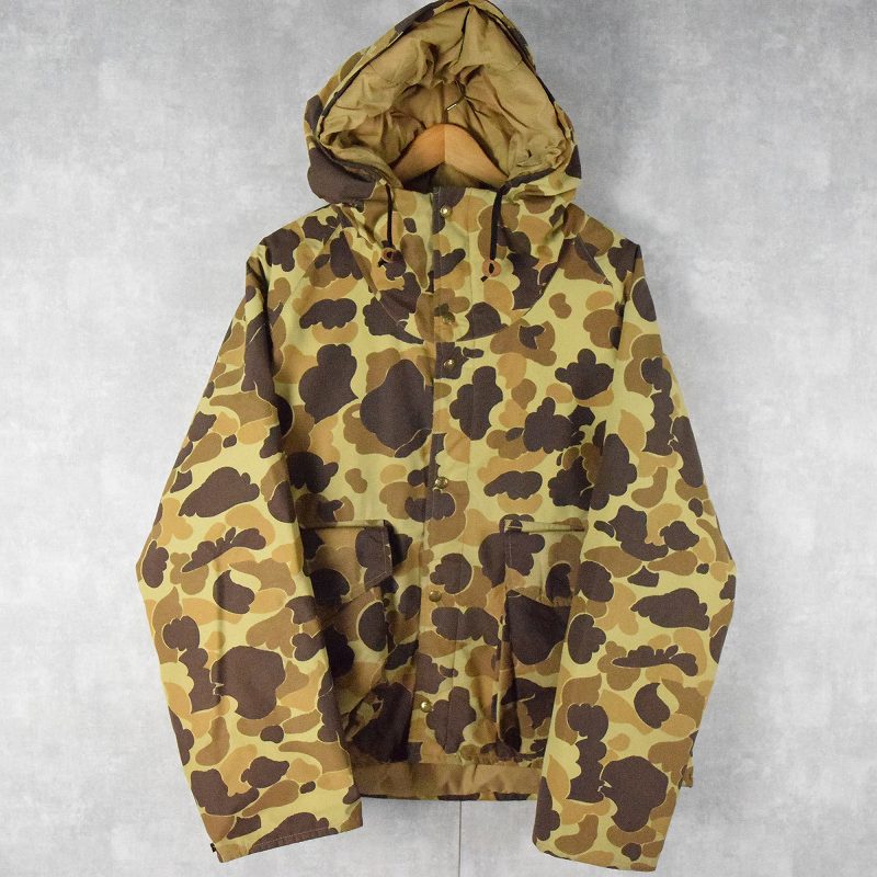 80's Cabela's USA製 ダックハンターカモ GORE-TEX 中綿入りマウンテンパーカー XL