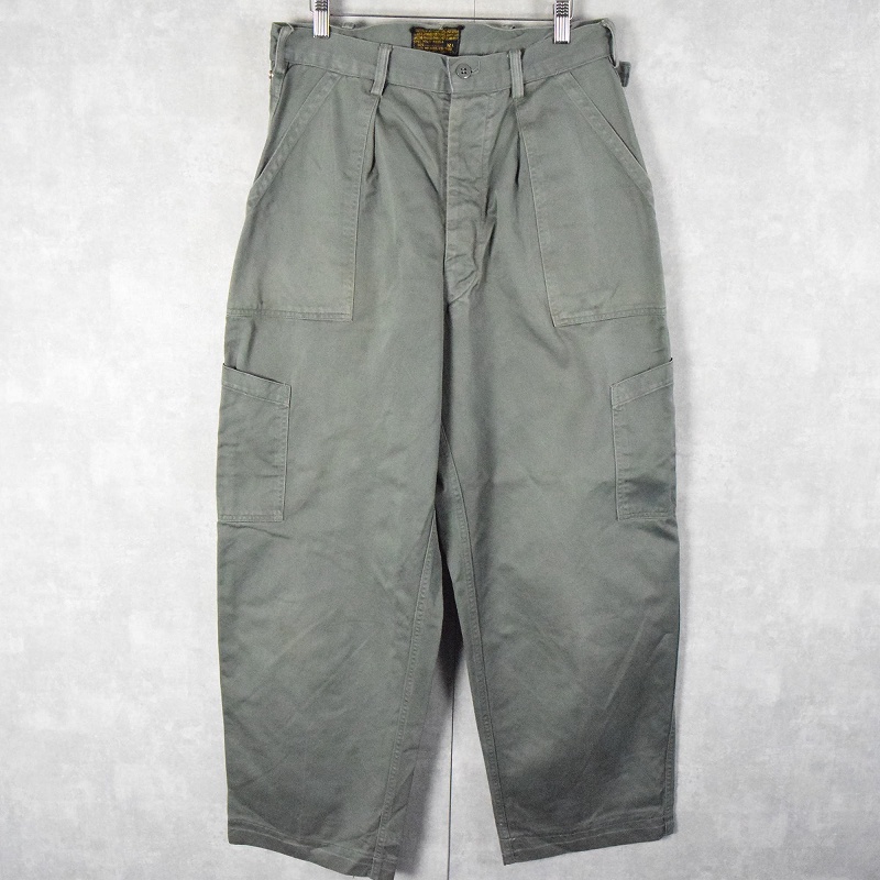 50's USAF UTILITY COTTON TROUSERS SAGE GREEN 32L
