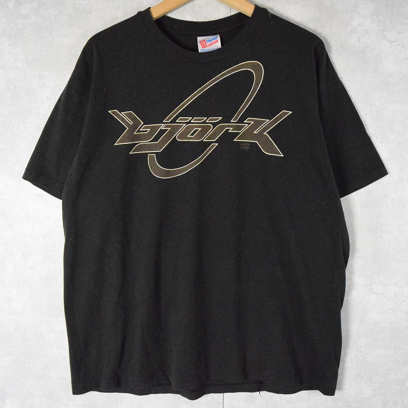 90's bjork USA製 ミュージシャンプリントTシャツ BLACK XL