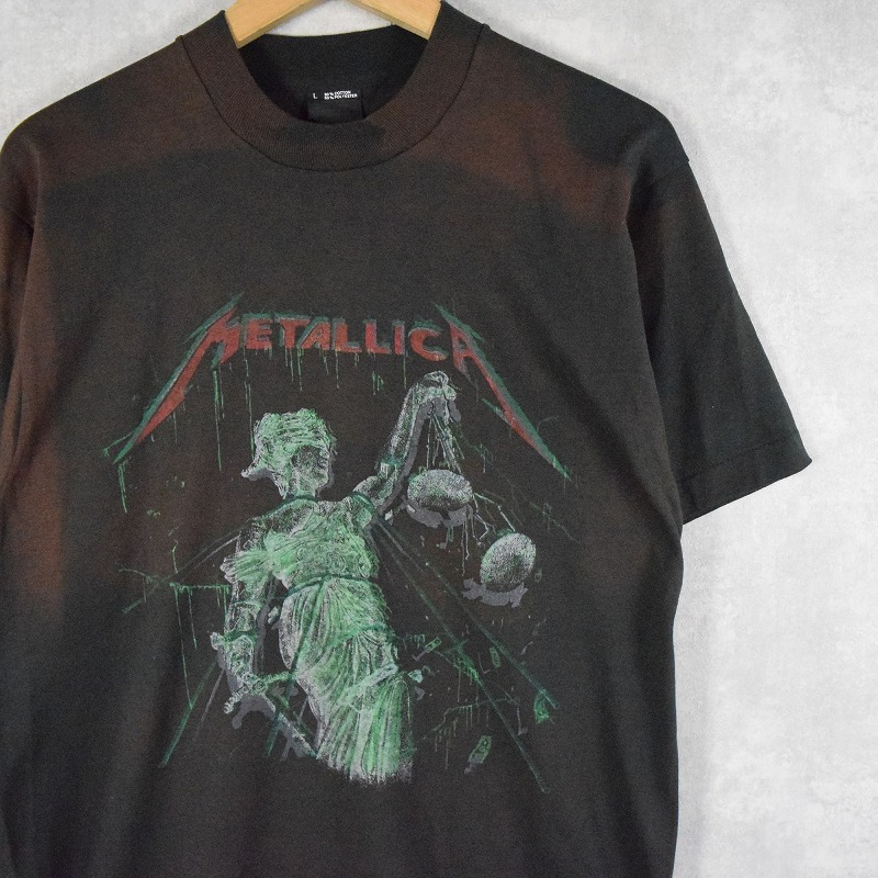 80's METALLICA ロックバンドTシャツ L