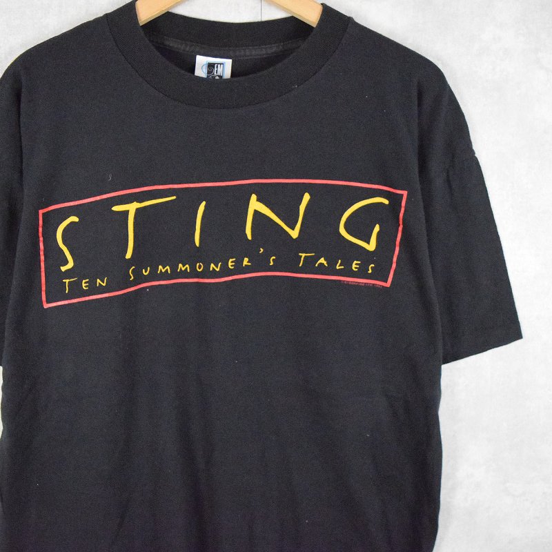 90's STING USA製 ミュージシャンプリントTシャツ BLACK XL