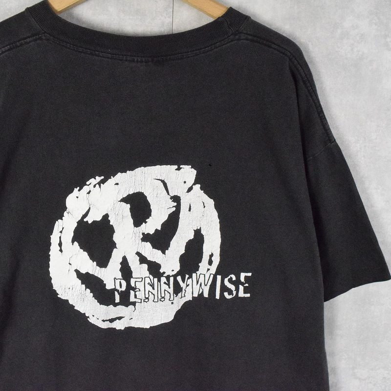 90's PENNYWISE USA製 ハードコアロックバンド プリントTシャツ BLACK XL