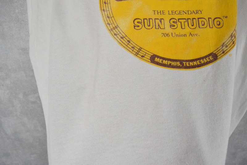 90's SUN STUDIO ロゴプリントTシャツ