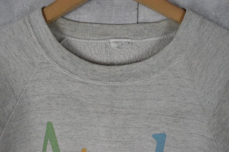 80〜90's Apple USA製 ロゴプリントラグランスウェット [122446]
