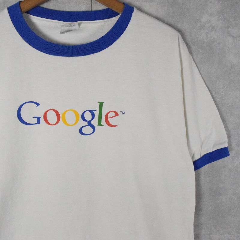 【ヴィンテージ】USA製 google リンガー tシャツ グーグル 企業系