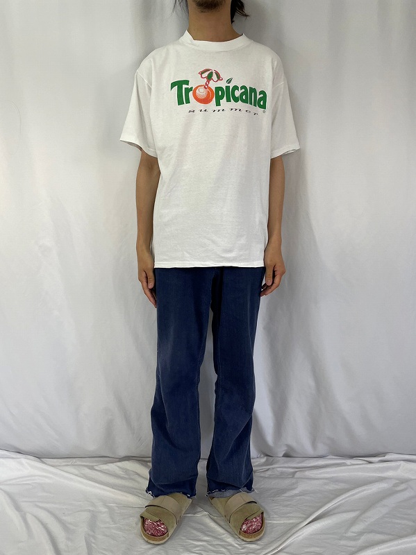 90年代 90s トロピカーナ アメリカ製 白 ホワイト 半袖 | ビンテージ