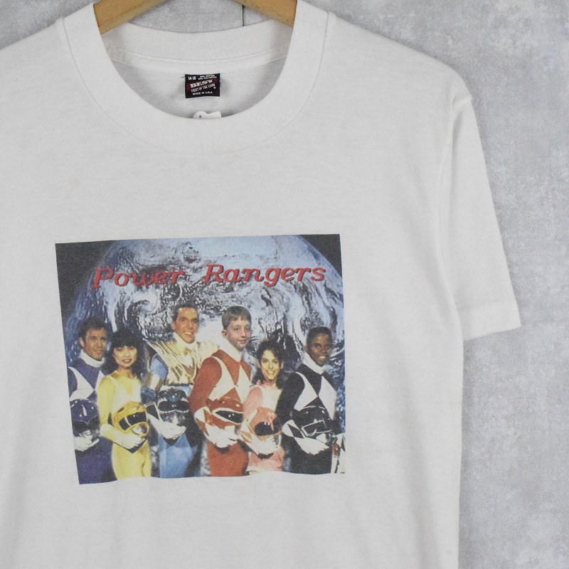 90's Power Rangers USA製 特撮テレビ番組 フォトプリントTシャツ SIZE14-16