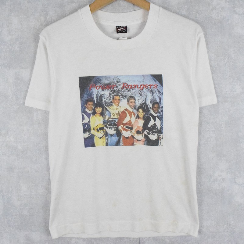 90's Power Rangers USA製 特撮テレビ番組 フォトプリントTシャツ SIZE14-16