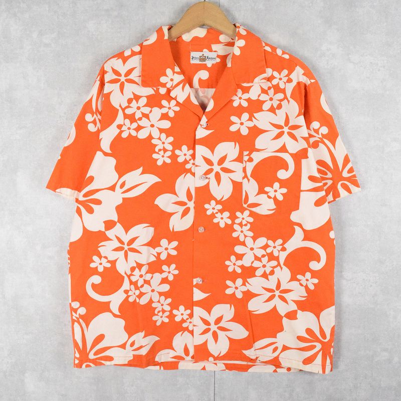 60〜70's Prince Kalakaua 花柄 コットンアロハシャツ