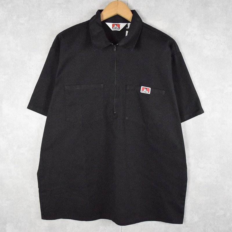90s USA製 Vintage BEN DAVIS プルオーバーシャツ 黒