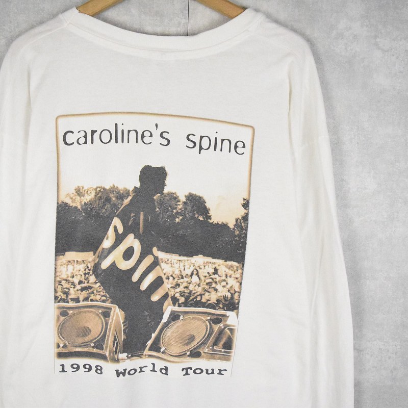 1998 caroline's spine USA製 オルタナティブロックバンド ツアーロンT XL