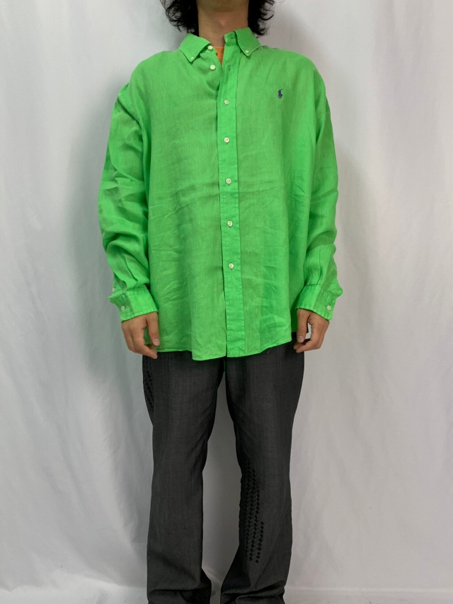 ポロラルフローレン グリーン 緑 長袖 BDシャツ | ビンテージ古着屋 