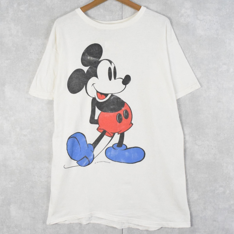 90's〜 Disney MICKEY MOUSE キャラクタープリントTシャツ