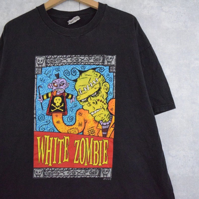 90's White Zombie ヘヴィメタルバンド プリントTシャツ BLACK XL