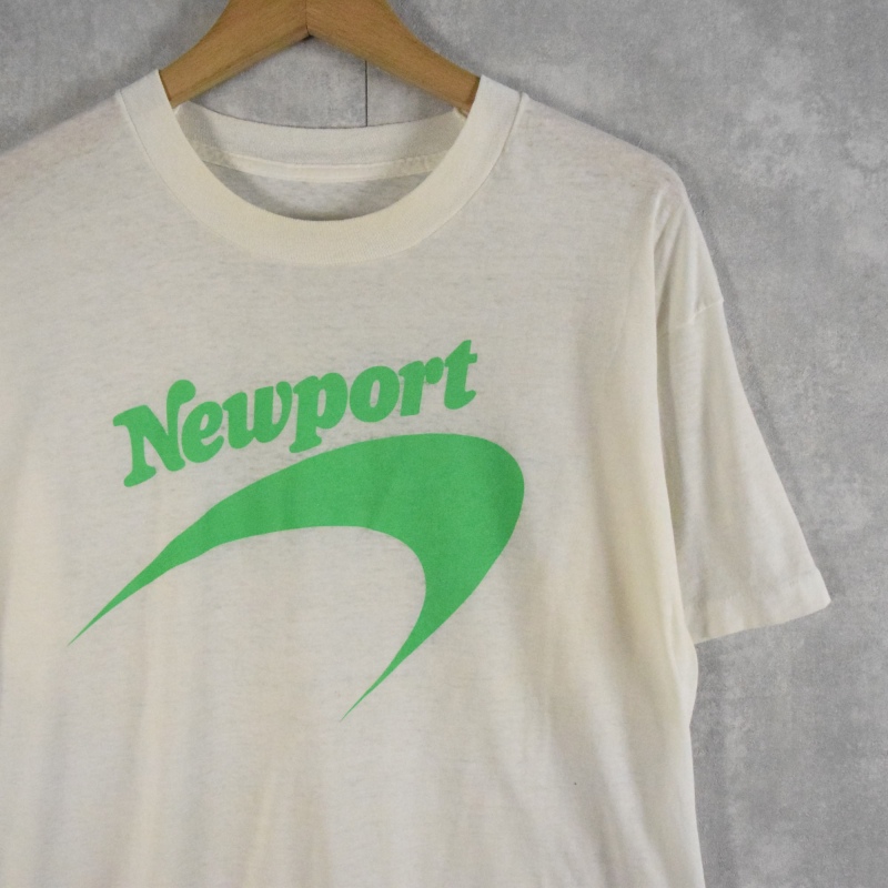 古着 80s デッドストック ニューポート 半袖 シャツ 企業 銘柄