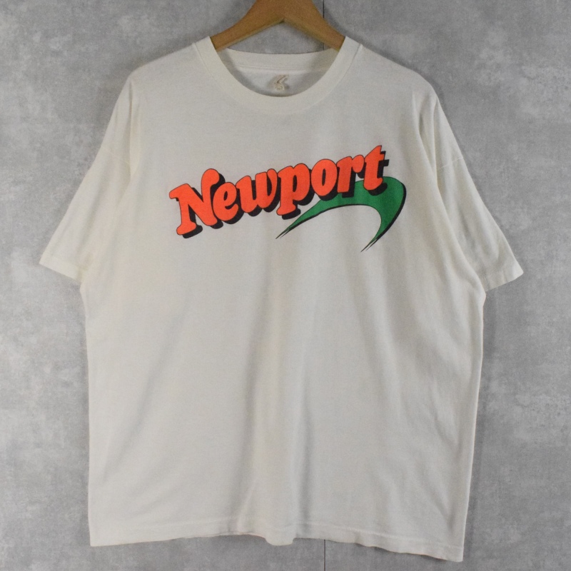 80s 80年代 ニューポート タバコ 企業 半袖 白| ビンテージ古着屋 